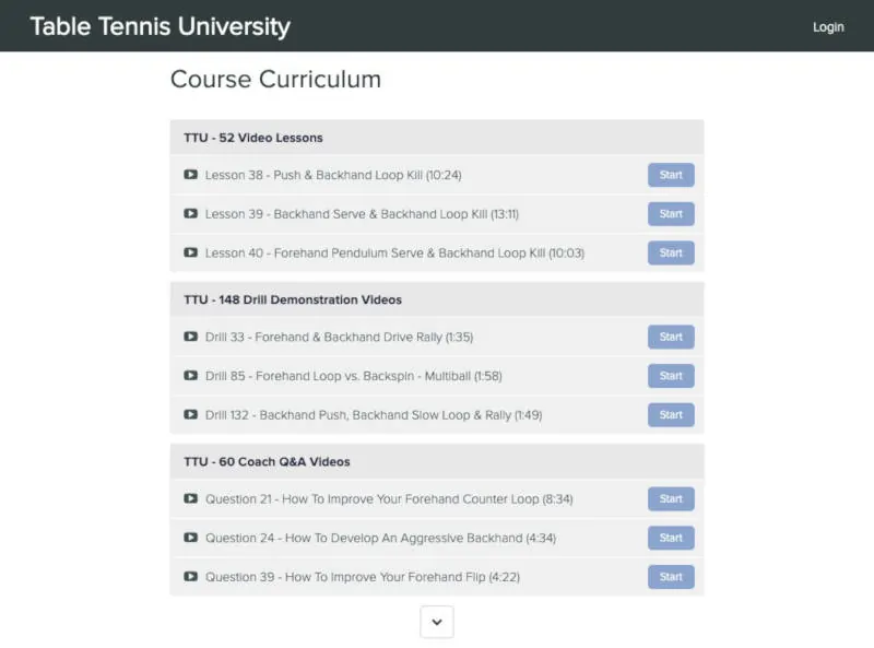 Table Tennis University