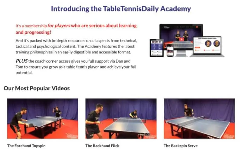 Table Tennis Daily Academy