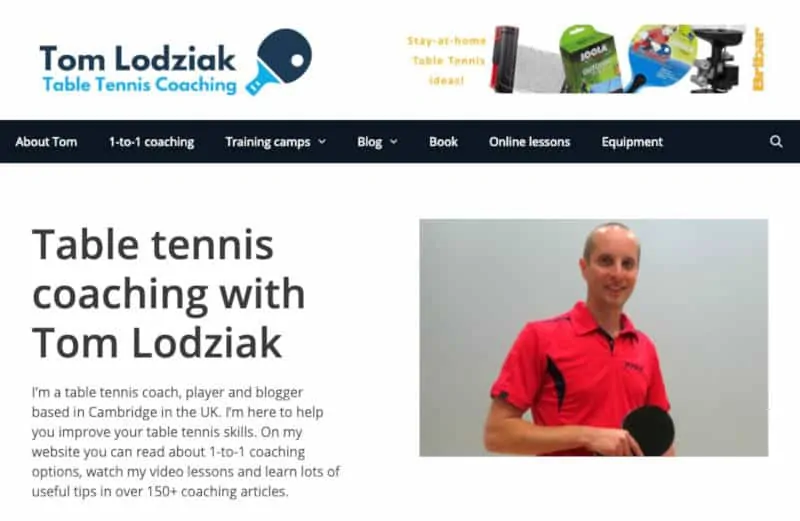 Tom Lodziak Table Tennis Coaching